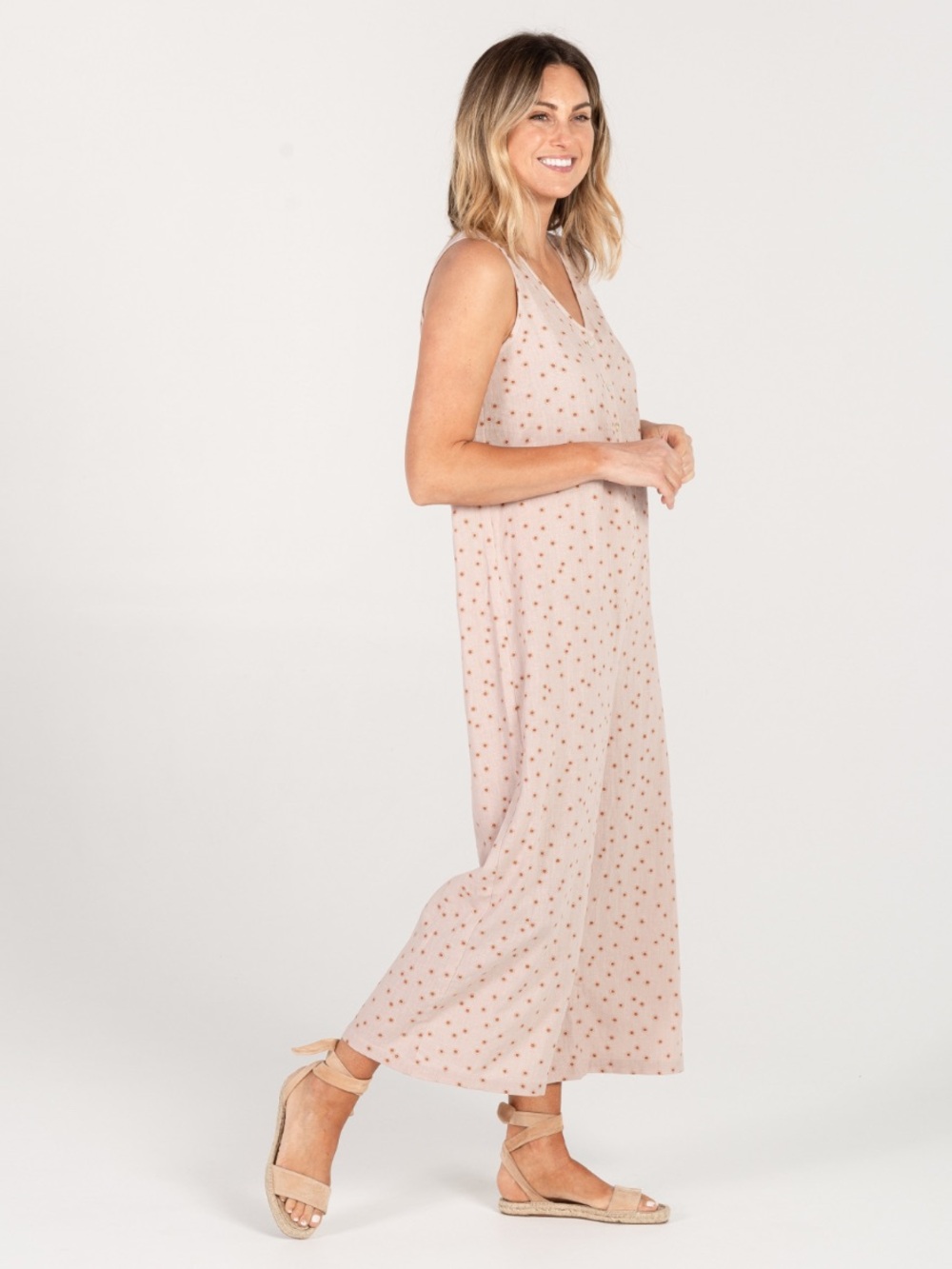Rylee & Cru Sunburst Bridgette Jumpsuit Size Large
